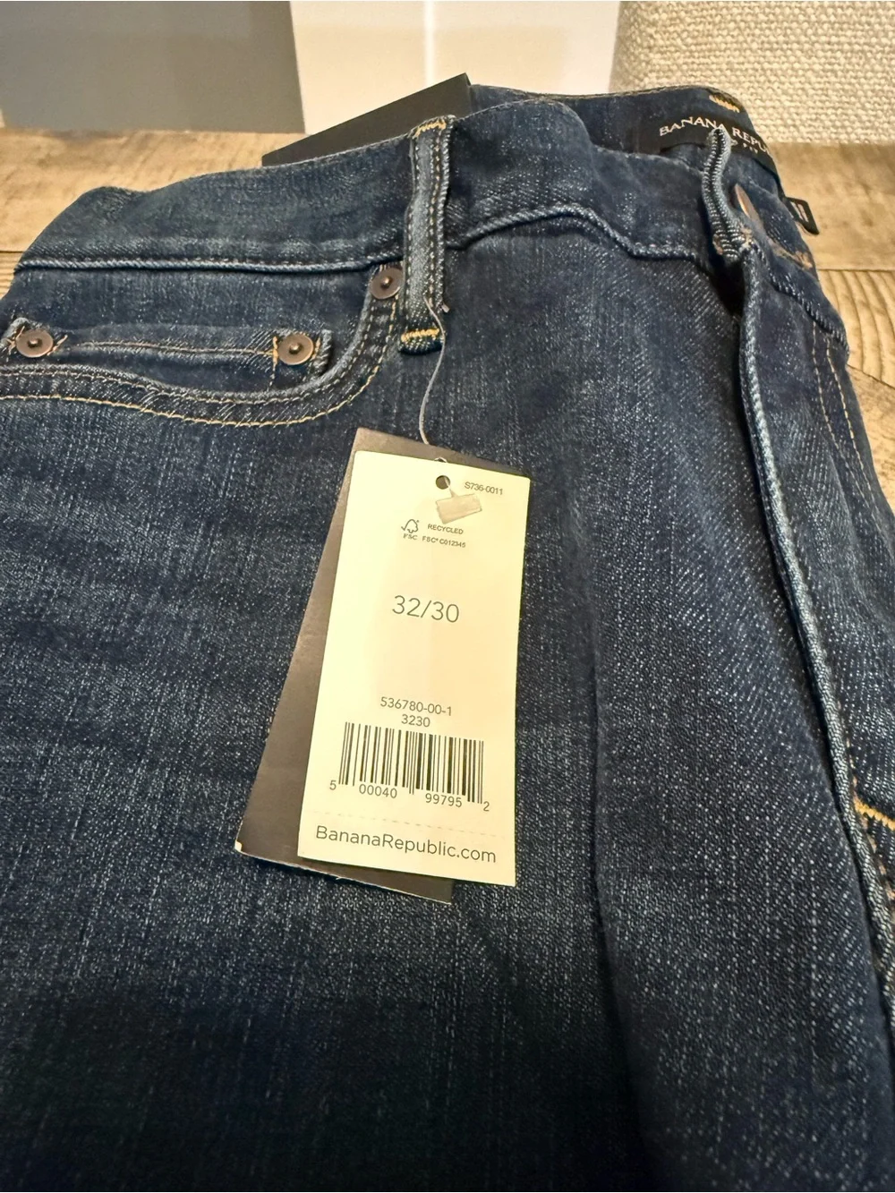Banana Republic NWT Dark Blue Men's Straight-Leg Jeans